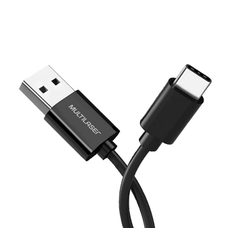 CABO USB TYPE-C MACHO X USB-A MACHO 1.2CM MULTILASER - WI349