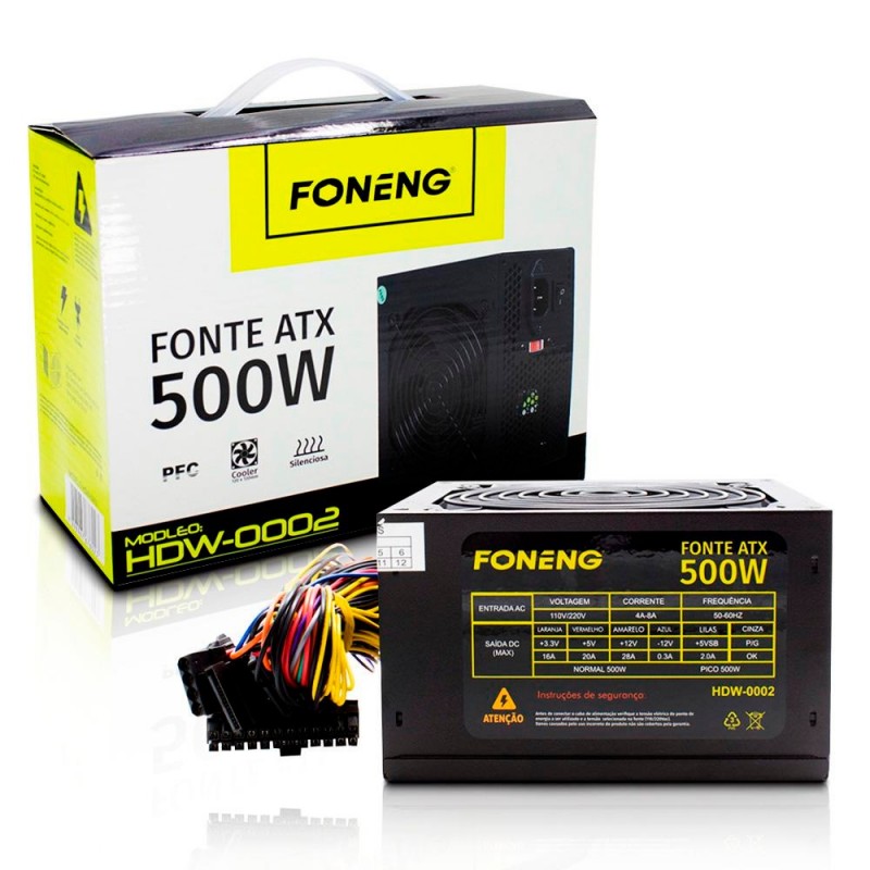 FONTE PARA GABINETE ATX 500W - FONENG