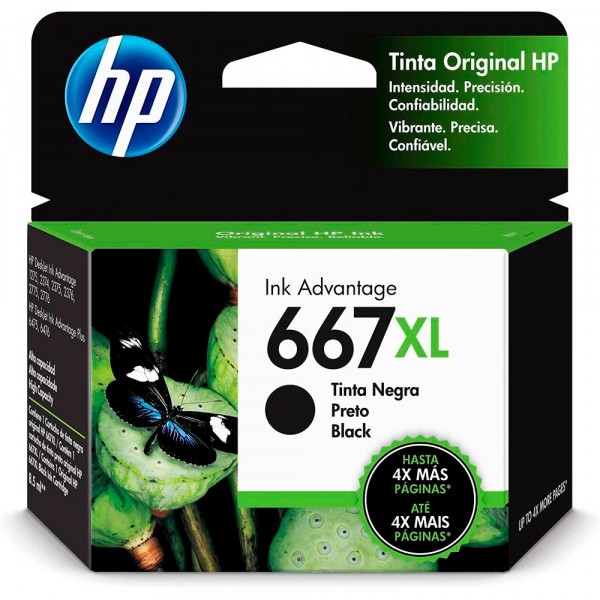 CARTUCHO HP 667XL PRETO ORIGINAL