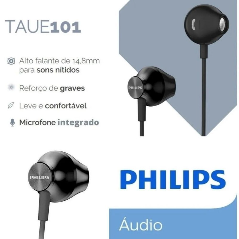 Fone de ouvido com microfone Philips TAUE101BK/00